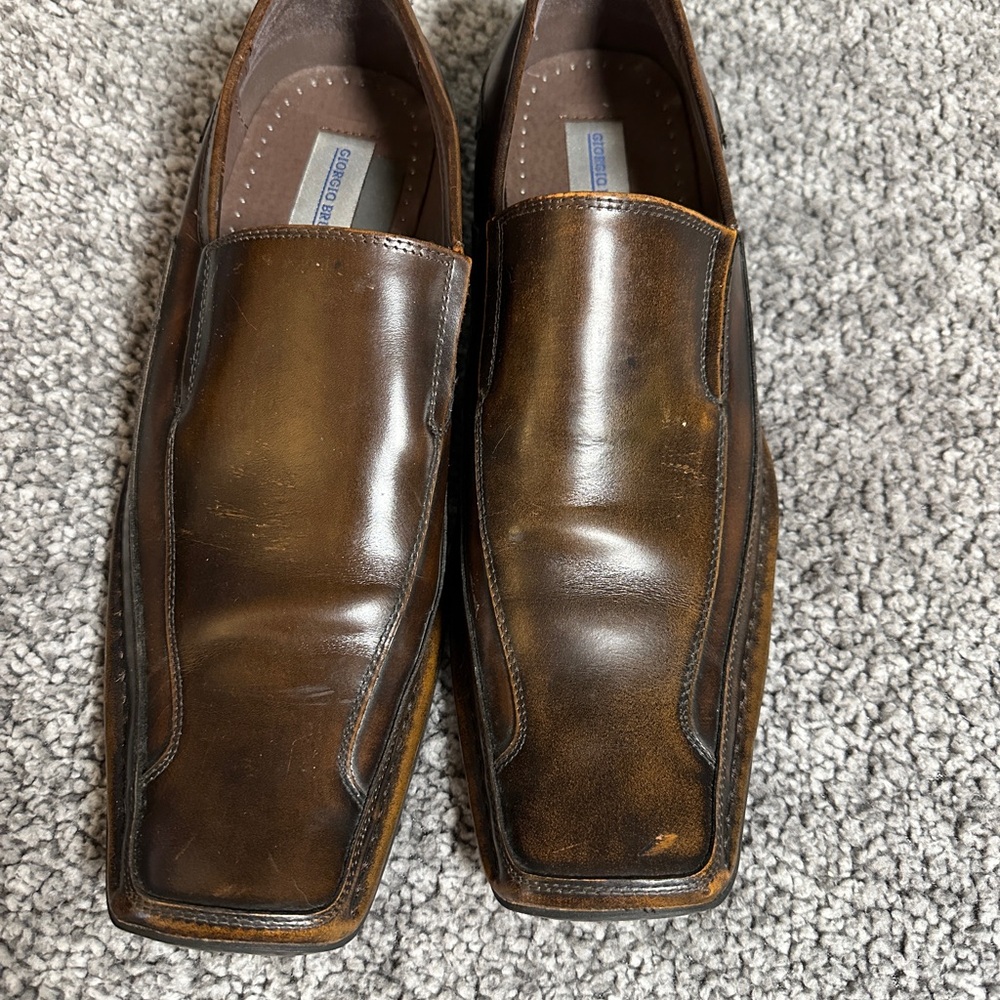 Giorgio Brutini Men’s Brown Leather Slip-on Men's Shoes Size 11